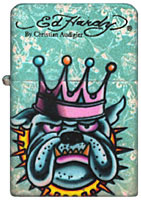 Ed Hardy Tattoo Lighter - Bulldog Design