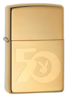 ZIPPO PLAYBOY 50th LOGO - HIGH POLISH BRASS