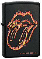 ZIPPO ROLLING STONES FLAMING TONGUE - LICORICE