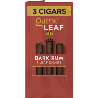 Game Leaf Cigarillos Dark Rum 10 Packs of 3 Pre Priced