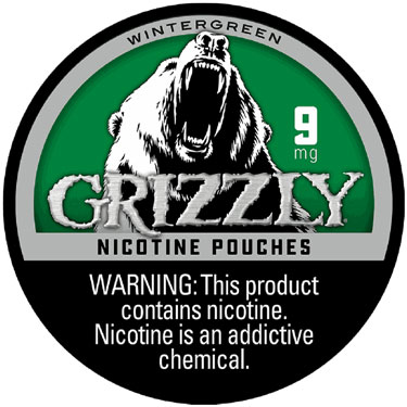 Grizzly Nicotine Pouches Wintergreen 9mg 5ct