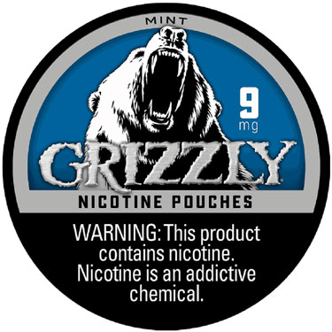 Grizzly Nicotine Pouches Mint 9mg 5ct
