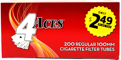 4 Aces Red 100 Cigarette Tubes 200ct