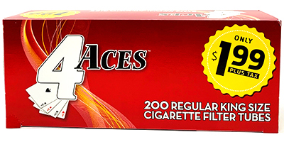 4 Aces Red King Size Cigarette Tubes 200ct