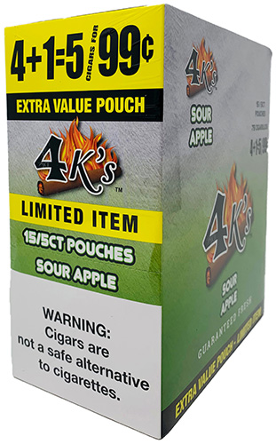 4 Kings Cigarillos Sour Apple 15ct