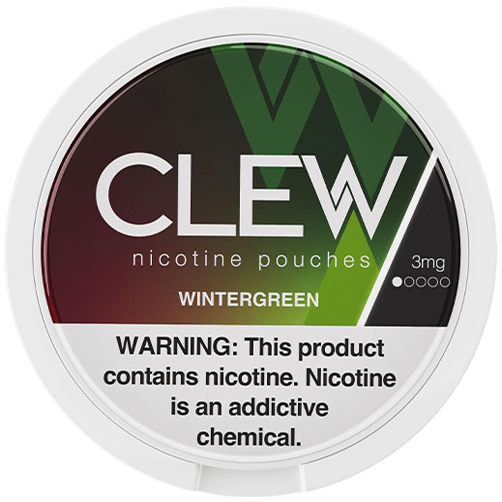 CLEW Nicotine Pouches Wintergreen 3mg 5ct