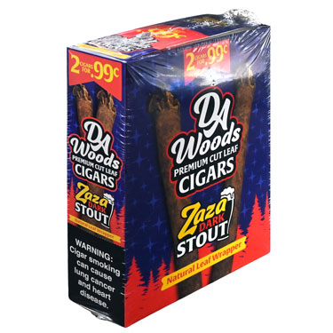 Da Woods Premium Cut Leaf Cigars Zaza Dark Stout 15 Packs of 2