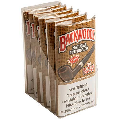 Backwoods Pipe Tobacco Buttered Rum 6 1.5oz Packs