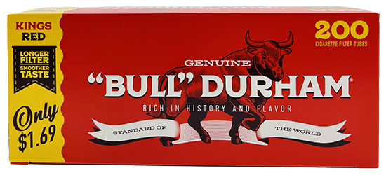 Bull Durham PP Cigarette Tubes Regular King Size 200ct