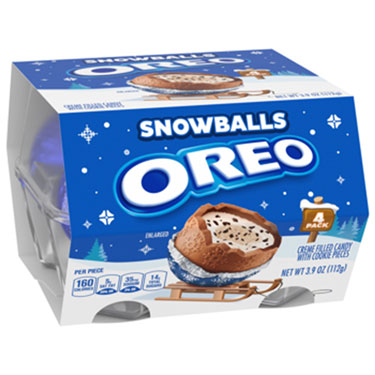 Christmas Chocolate Oreo Snowballs 3.95oz Box