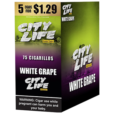 City Life Cigarillos White Grape 15ct