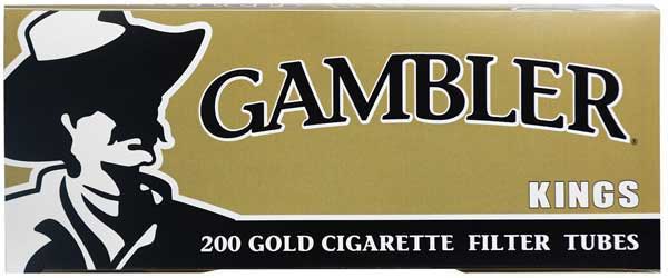 Gambler Cigarette Tubes Gold King Size 200ct Box
