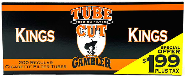 Gambler Tube Cut Cigarette Tubes Full Flavor King Size PP $1.99 200ct