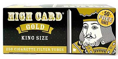High Card Gold King Size Cigarette Tubes 250ct