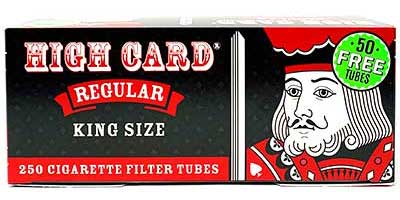 High Card  Regular King Size Cigarette Tubes 250ct
