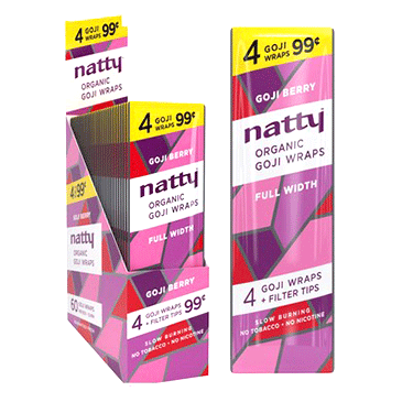 Natty Organic Hemp Wraps Goji Berry 15 4pks