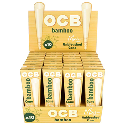 OCB Bamboo Cones Mini 70mm 32 Packs of 10