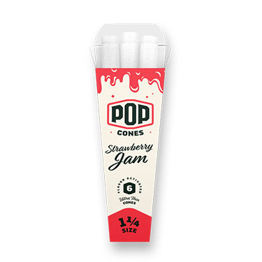Pop Cones 1.25 Strawberry Jam 6pk