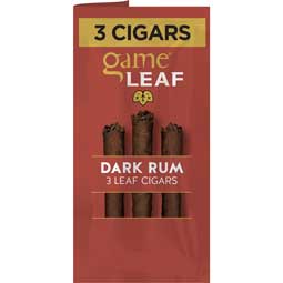 Game Leaf Cigarillos Dark Rum 10 Packs of 3