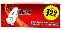 4 Aces Red King Size Cigarette Tubes 200ct