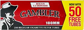 Gambler Cigarette Tubes Regular 100s 250ct Box