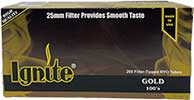 Ignite Cigarette Tubes Gold 100 200ct