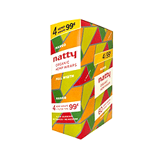 Natty Organic Hemp Wraps Mango 15 4pks
