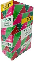Natty Organic Hemp Wraps Watermelon 15 4pks