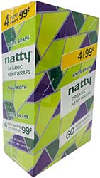 Natty Organic Hemp Wraps White Grape 15 4pks