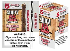 Show BK Russian Gem Natural Leaf Cigars 8 5pks