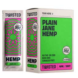 Twisted Hemp Plain Jane Natural Wraps 15ct