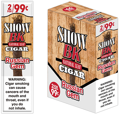 Show BK Russian Gem Natural Leaf Cigars 15 2pks