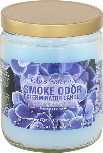 Smoke Odor Exterminator Candle Blue Serenity