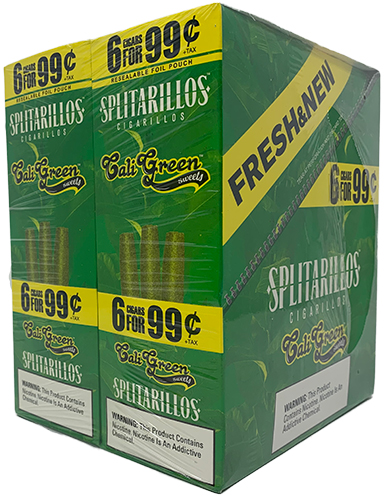 Splitarillos Cigarillos Cali Green Sweets 30ct