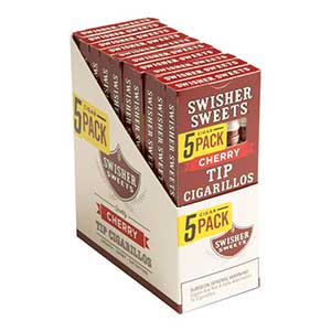 Swisher Sweets Tip Cigarillos Cherry 10 5pks