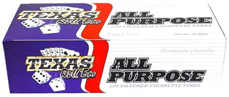 Texas Roll Em Full Flavor King Cigarette Tubes 200ct