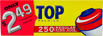 Top Cigarette Tubes Full Flavor King 250ct PP 2.49