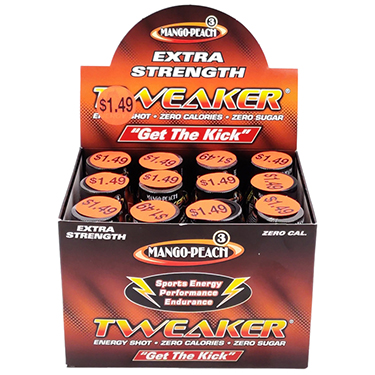Tweaker Extra Strength Mango Peach Energy Shots 12ct Box