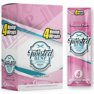 Twisted Hemp Bubble Pop Wraps 60ct