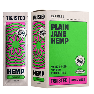 Twisted Hemp Plain Jane Natural Wraps 15ct