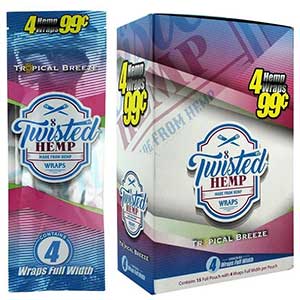 Twisted Hemp Tropical Breeze Wraps 15ct