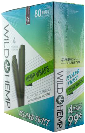 Wild Hemp Wraps Island Twist 20 Packs of 4