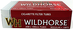 Wildhorse Cigarette Tubes Regular 100 200ct Box