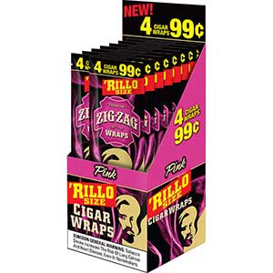 Zig Zag Wraps Pink 15 4PKS