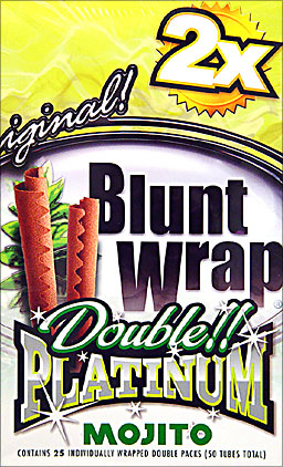 Blunt Wrap Double Platinum Mojito 25 Packs of 2