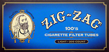 Zig Zag Cigarette Tubes Light 100 200ct Box